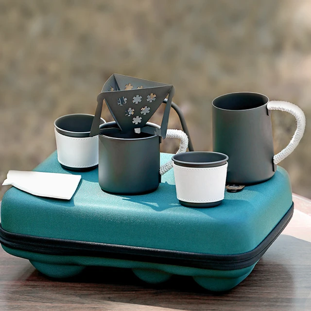 Coffeware Set Portable Outdoor Travel Camp Hand Brewed Coffee Set