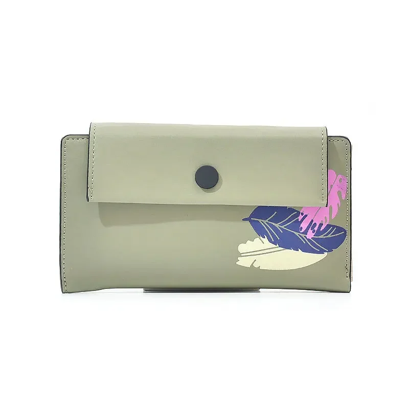 

New Women's Long Purse Cover Solid Color Soft Leather Wallet Multi-card Multi-functional Women's Handbag