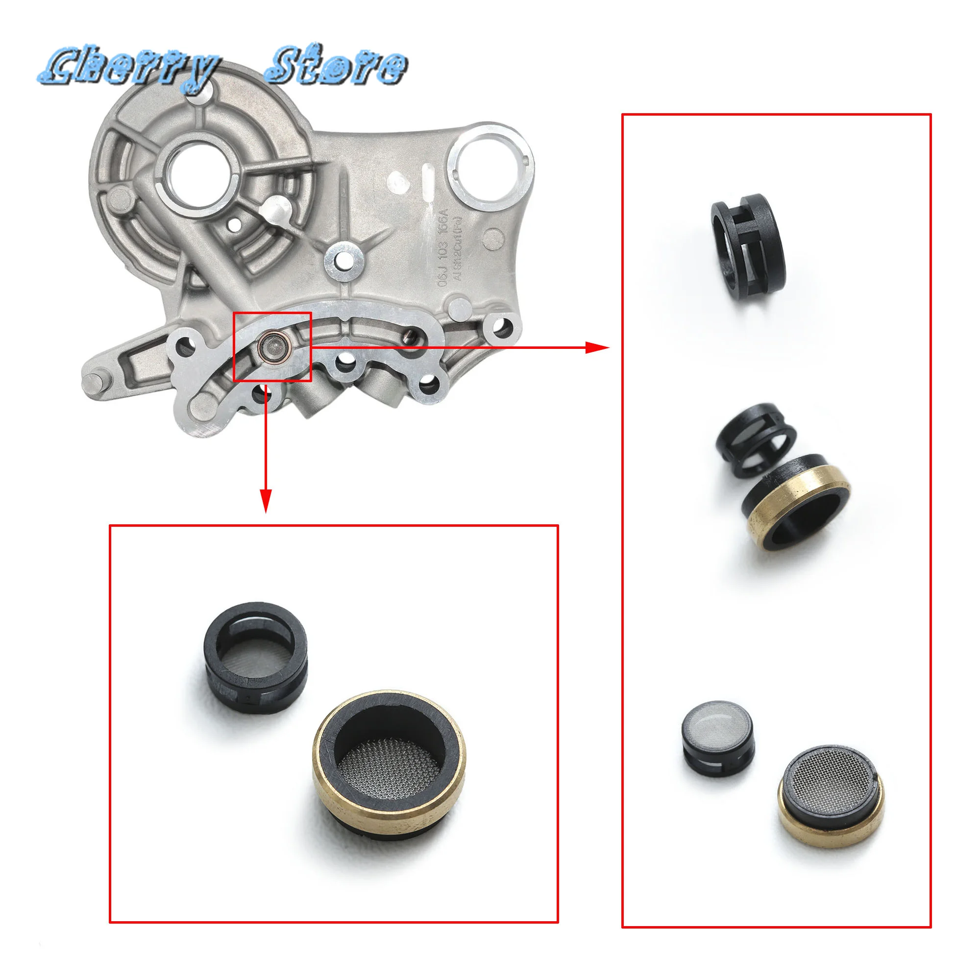 EA888 Engine Oil Filter Mesh Oil Seal Ring 40Pcs For Audi A4 A6 Q5 Golf Jetta Passat 1.8T 2.0T