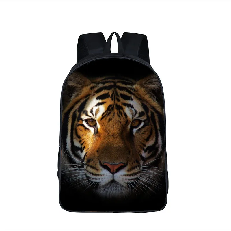Oil Painting Tiger Backpack Polyester Comfortable Burden Reduction Fashion Large Capacity Primary School Bags Mochila Escolar