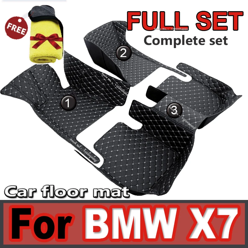 

Автомобильные коврики для BMW X7 G07 2018 ~ 2023, кожаные коврики на 7 сидений, роскошный кожаный коврик, устойчивый к грязи коврик, прочные коврики, автомобильные аксессуары 2019