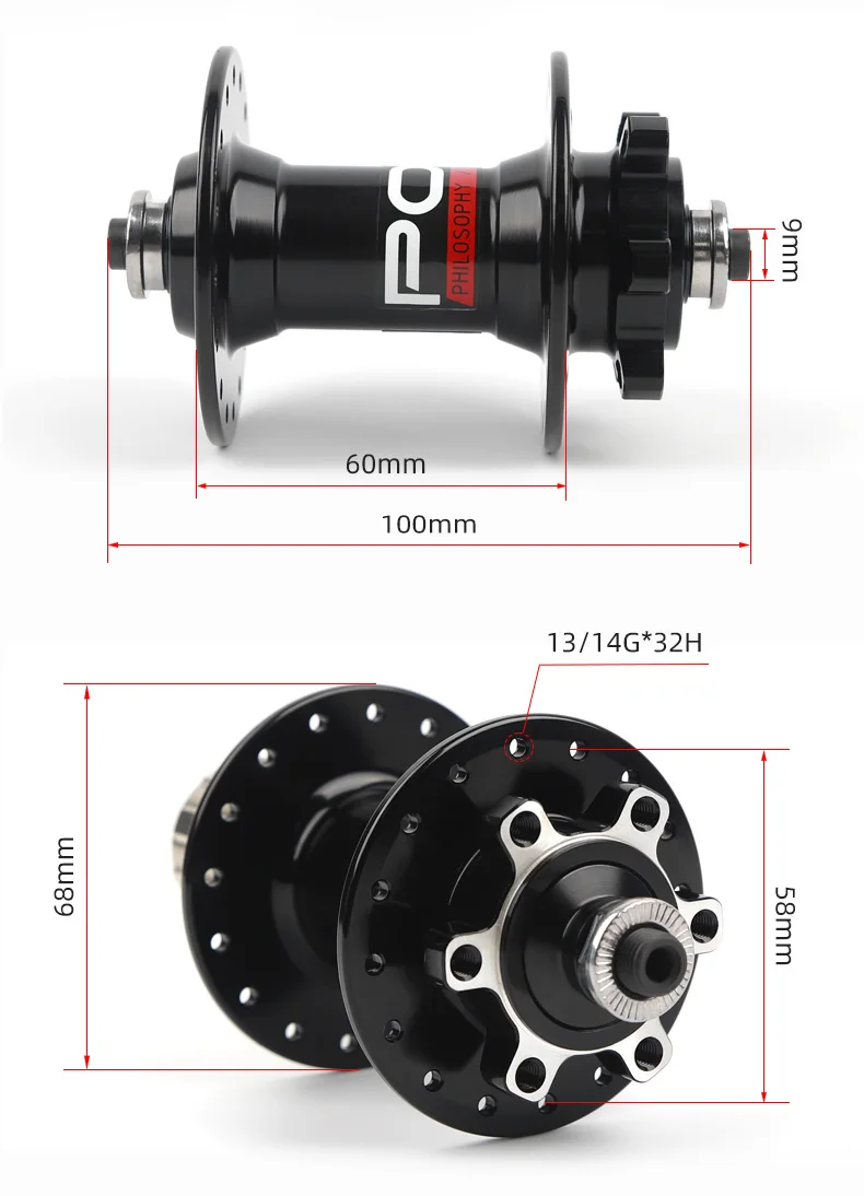 POLSO Mountainbike Nabe 8 9 10 11S 32 Löcher 9X100mm 10x135mm QR HG Scheibenbremse MTB Naben Fahrradteile – Detail 3