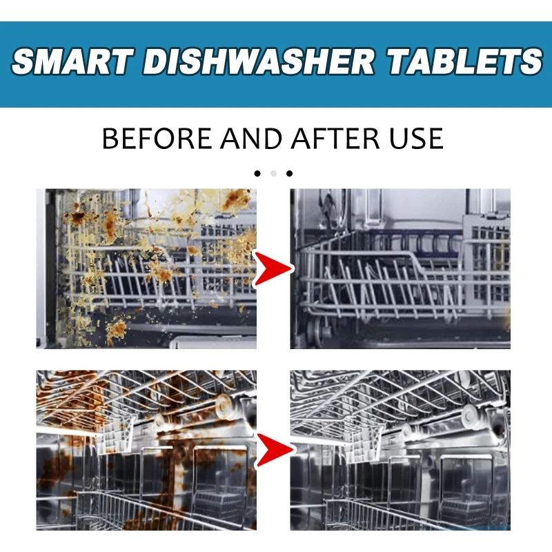 6pcs/box Dishwasher Cleaning Tablets For Dining Room Kitchen