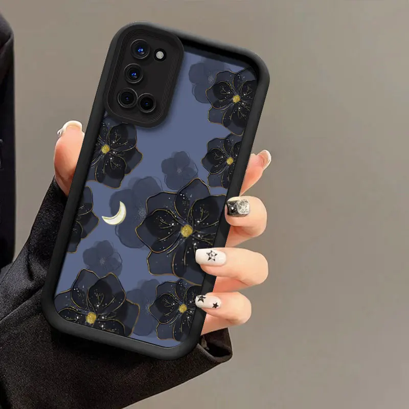 Charming Floral Print Silicone Shockproof Phone Case