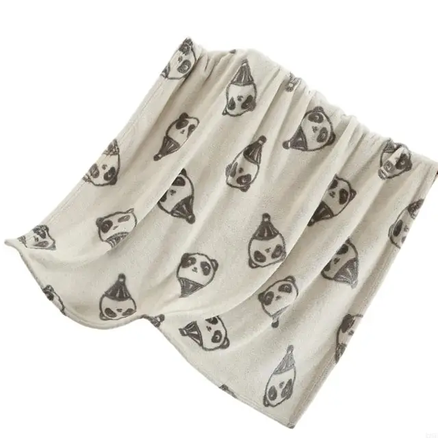 Breathable Swaddles Wrap with Cartoon Pattern Baby Quilt for Toddler Infant Bath Towel Receiving Blanket Pram Blanket 425F 2
