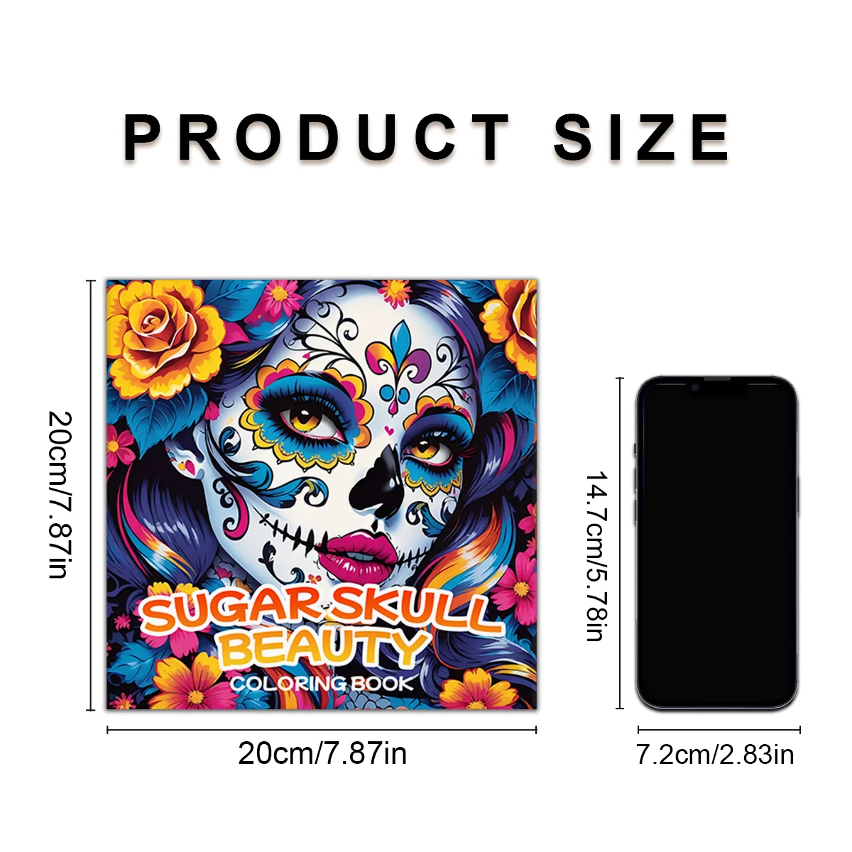 SUGAR SKULL BEAUTY Malbuch für Erwachsene und Jugendliche mit kräftigen, einfachen Mustern zur Entspannung, DIY-Mal- und Zeichenaktivität – Detail 2