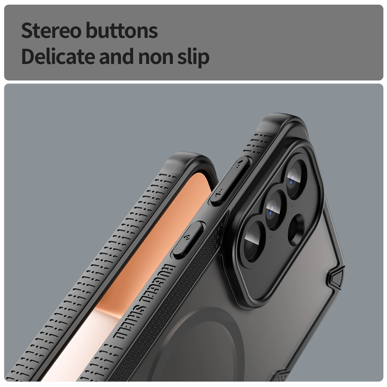 Magnetic Luxury Matte Translucent Armor Shockproof Phone Case with Magsafe Wireless Charging