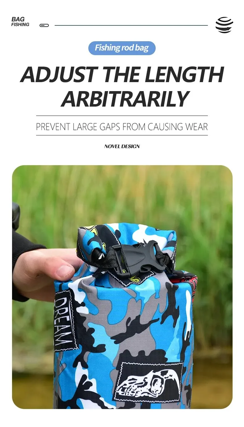 TAIYU Wasserdichte Angelrute Tasche Große Kapazität Regenschirm Tasche Stangen Lagerung Tragbare Taschen Faltbare Angelgerät Rucksack – Detail 9