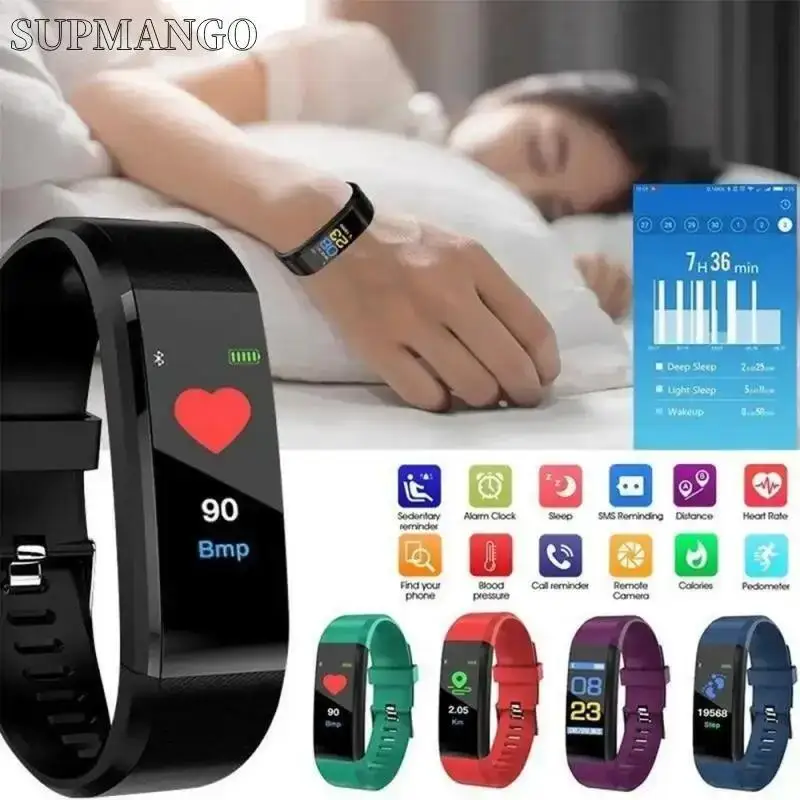 Real Pedometer Smart Watch Rate Smartwatch Fitness Tracker Blood Pressure Sport Bracelet Men Wome 3