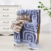 Bath towel jacquard creative design, pure cotton skin soft water absorption, men and women bathing body towel, home swimming spa 1