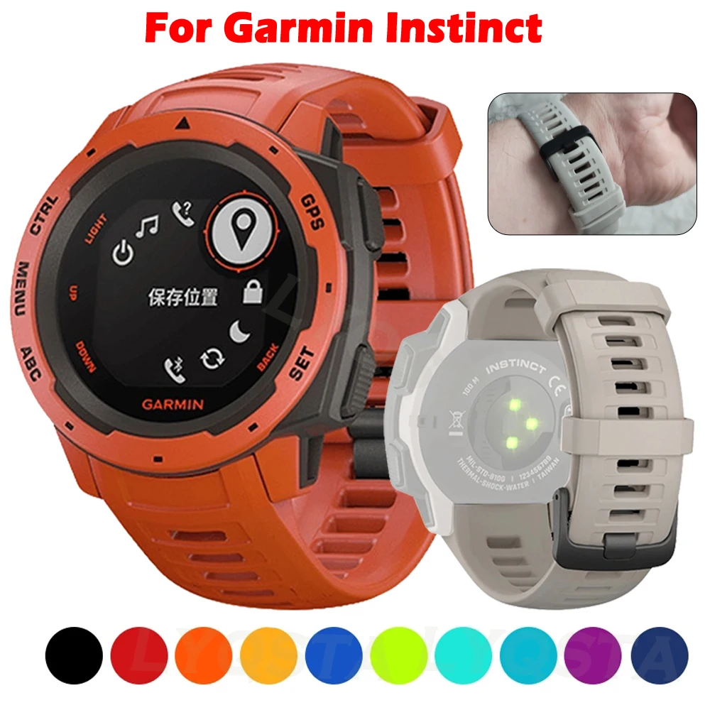 

22mm Strap For Garmin Instinct / Instinct 2 Watchband Bracelet Sports Silicone Replacement Wristband Accessories
