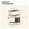 hibrew home coffee machineItalian Espresso Self-Cleaning Function For Home Office Use machine coffee돌체라떼 6