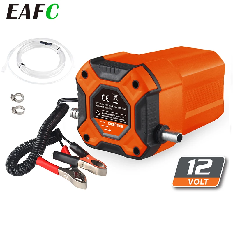 12V Electric Car Oil Pump 60W Self Priming Diesel Fuel Dispenser Pumping Fuel Transfer Engine Oil Suction