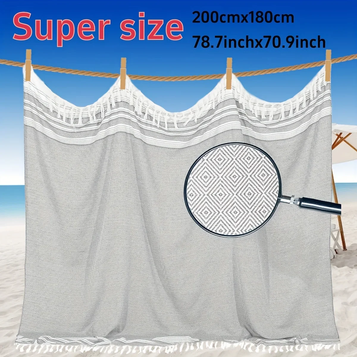 Türk Plaj Havlusu Ekstra Büyük Bohem Battaniye Hızlı Kuruyan Yumuşak Kum Tutmayan Erkek Kadın Tatil Havuzu Yoga Günlük Kullanım Mükemmel Hediye