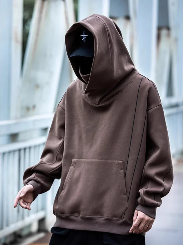 Autumn Men's Windbreaker Turtleneck Hooded Sweatshirts New