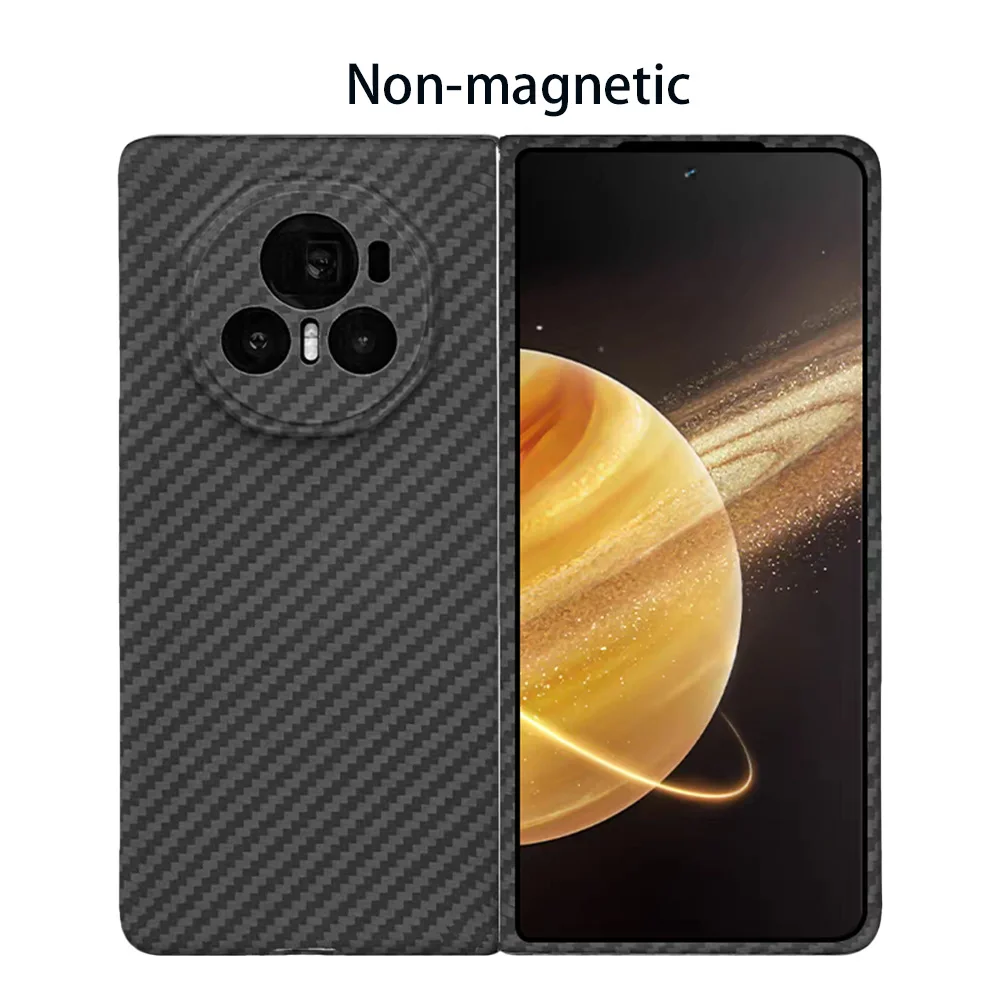Ultra-Thin Carbon Fiber Aramid Phone Case with Magnetic Hard Shell