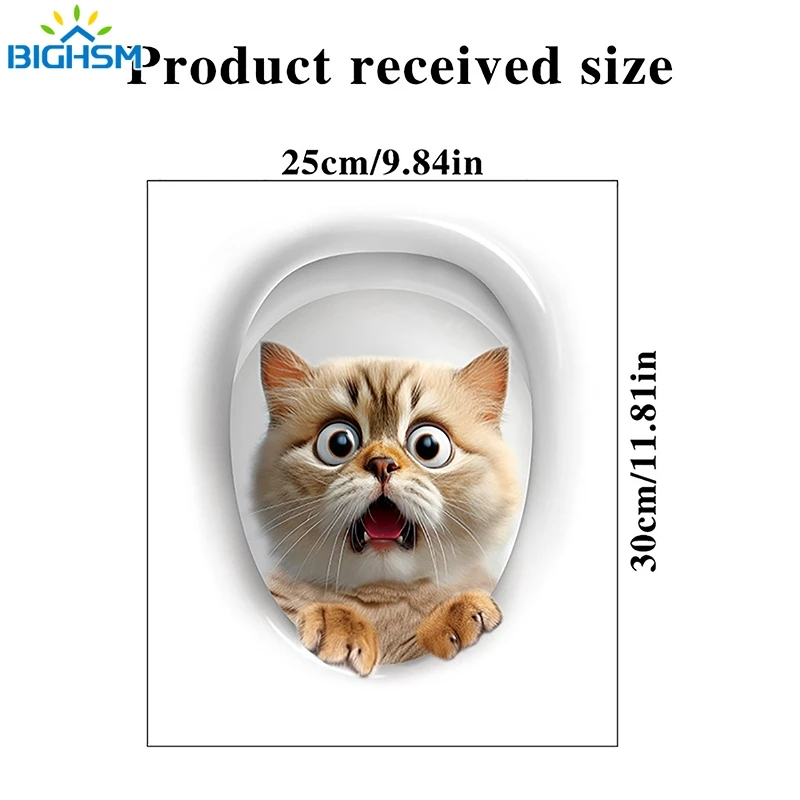 Toilet Seat Stickers 1Pc PVC Water Resistant Toilet Lid Sticker Novelty Creative Funny Toilet Seat Decals Squirrel Wc Self Adhesive Sticker Decor