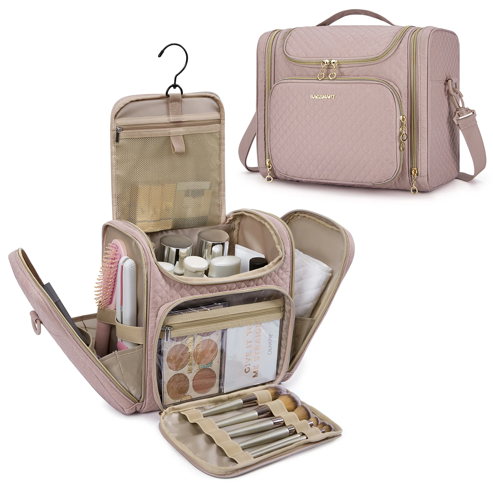 Travel-friendly makeup organizer