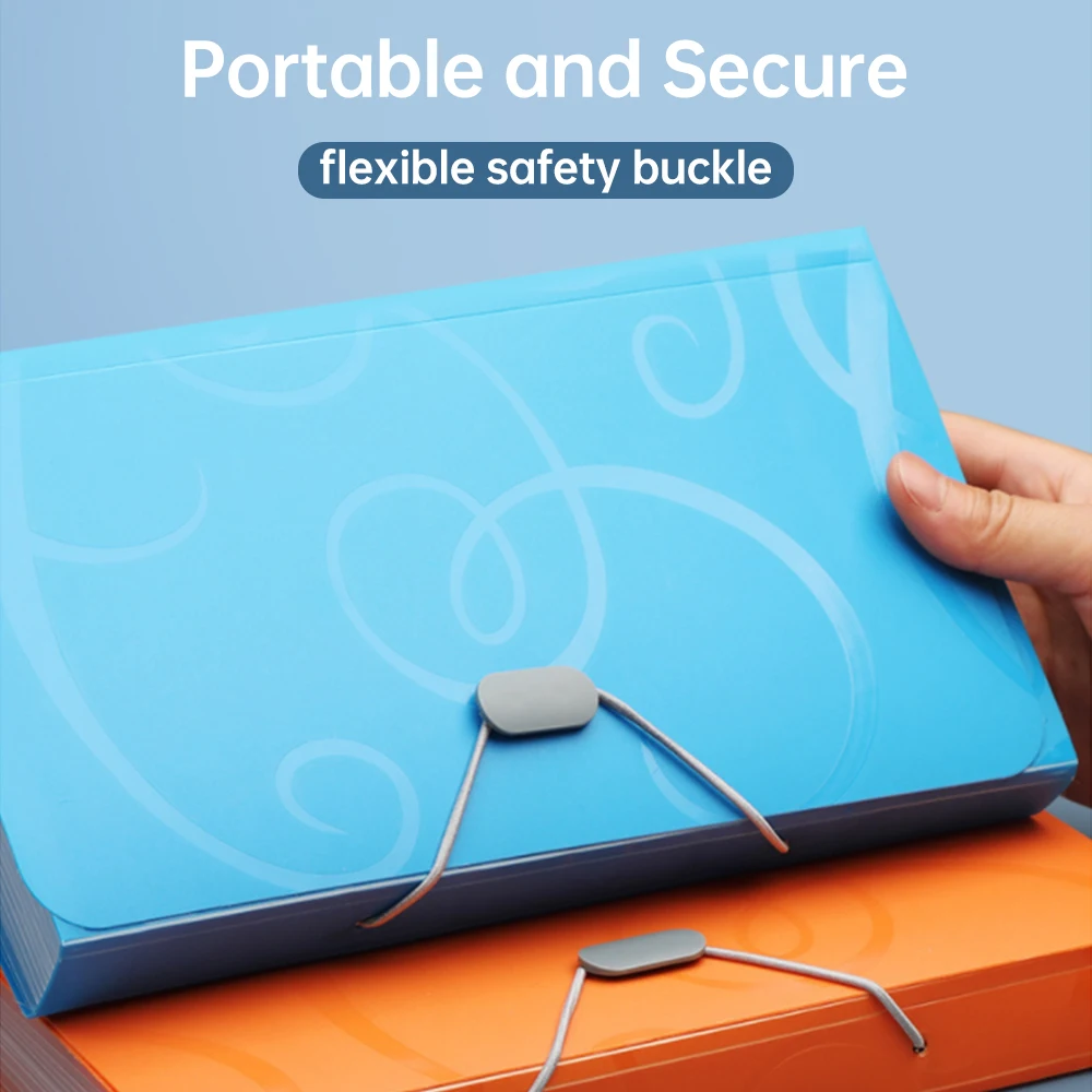 A6/B6 Accordian File Folder Bill Organizer 13 Pockets Expanding File Case with Waterproof Cover Accordion Document Organizer