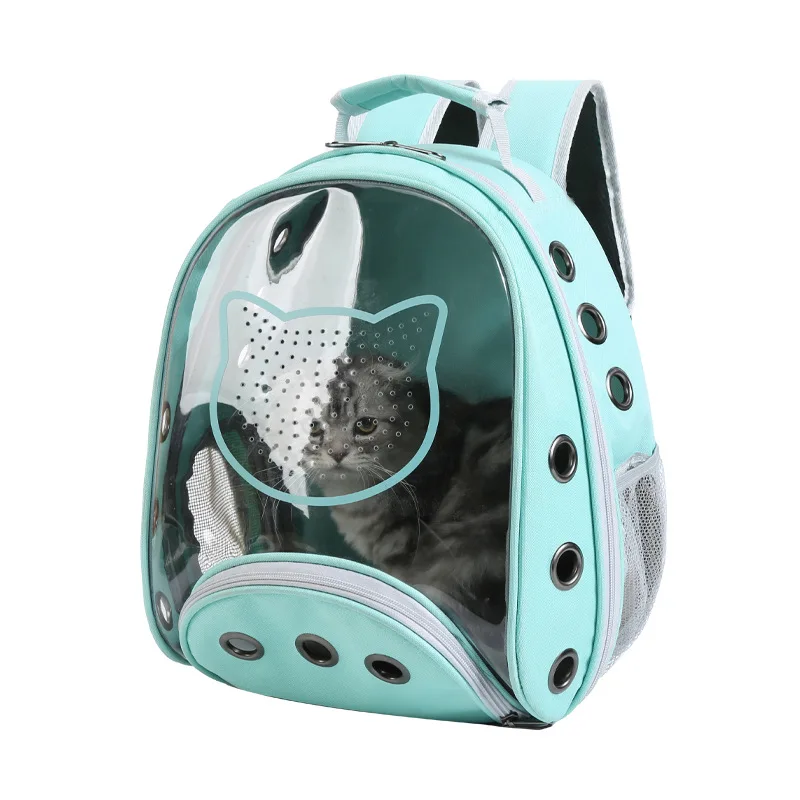 

High Quality Oxford Cloth Portable Cat Travel Bag Breathable Space Transparent Carrier Pet Backpack For Cat Small Dog Transport