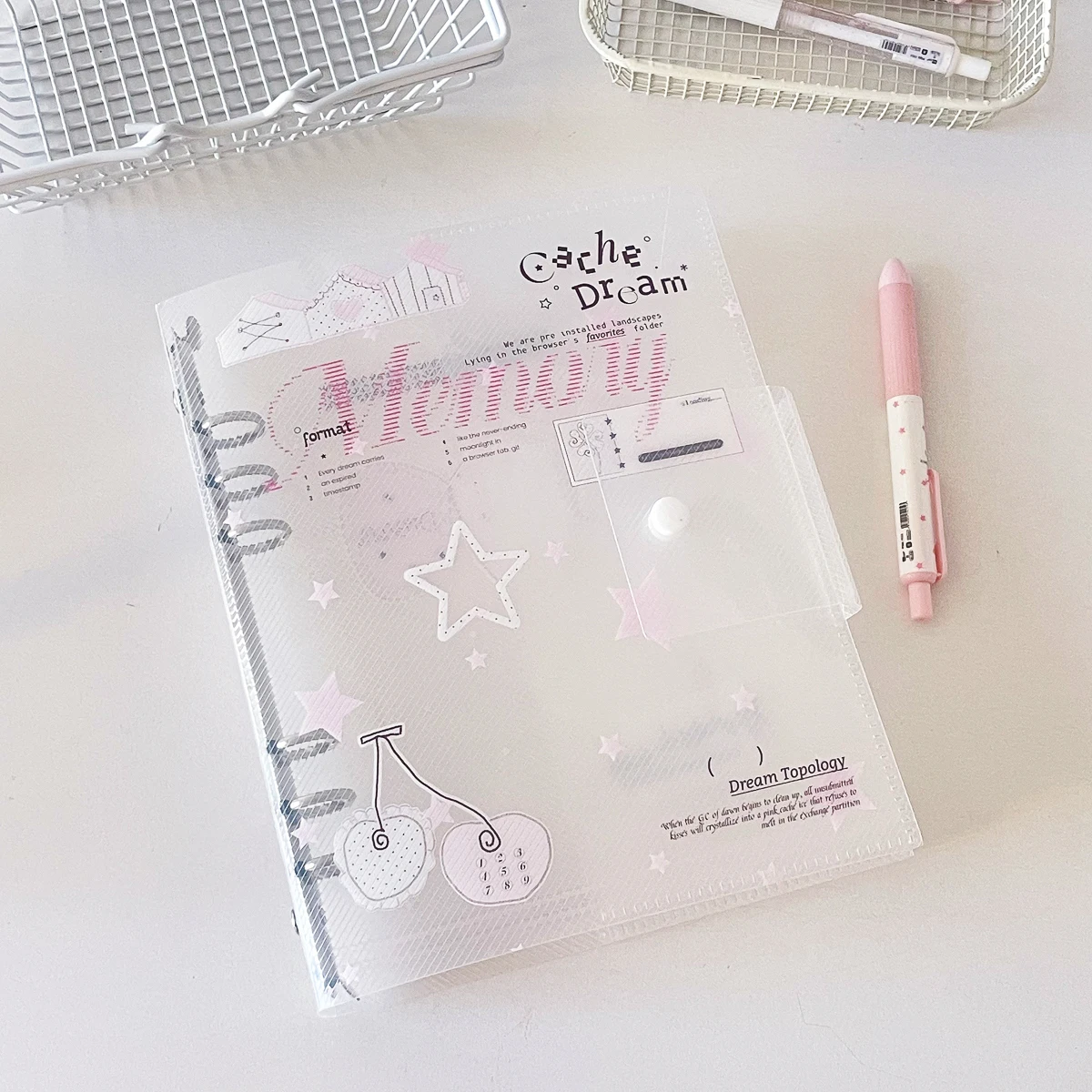 Raccoglitore a fogli mobili A5 Organizzazione Ins Style Raccoglitore ad anelli Notebook Scrub PP Copertina interna del nucleo Note Book Journal Planner Office - immagine 6