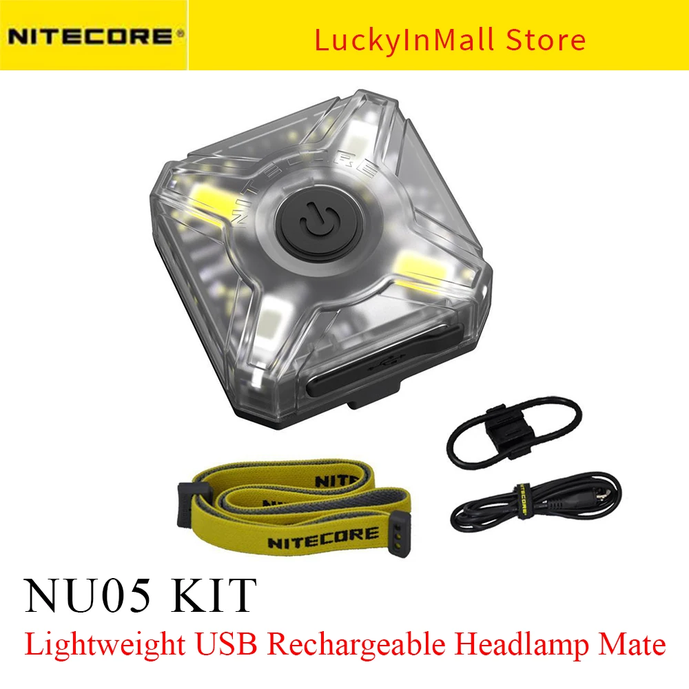 

NITECORE NU05 KIT 4 High-performance Military LED Headlamp USB Rechargeable Light Outdoor Headlight Signal Lamp Red & White LED