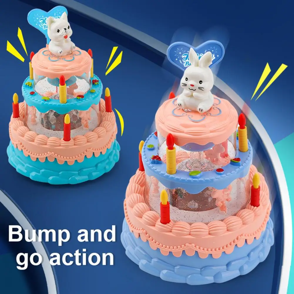 

Funny Electric Carousel Birthday Cake Toy with Music Music Toy Wear-resistant Gift