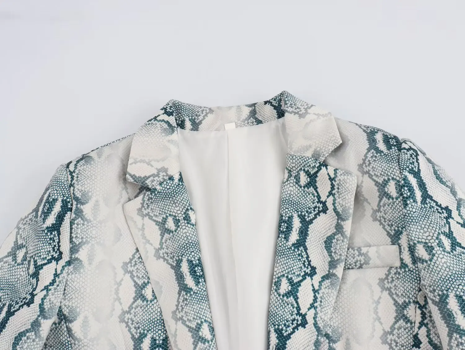 Autumn Free style Open Stitching Animal Snake Print BF Blazer Boyfriend Vintage Women Long Sleeve Suit Loose Female Coat