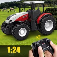 1/24  Remote Control Tractor Trailer 2.4G RC Tractor Simulated Engineering Construction Truck Model Toys Farming Machine 1