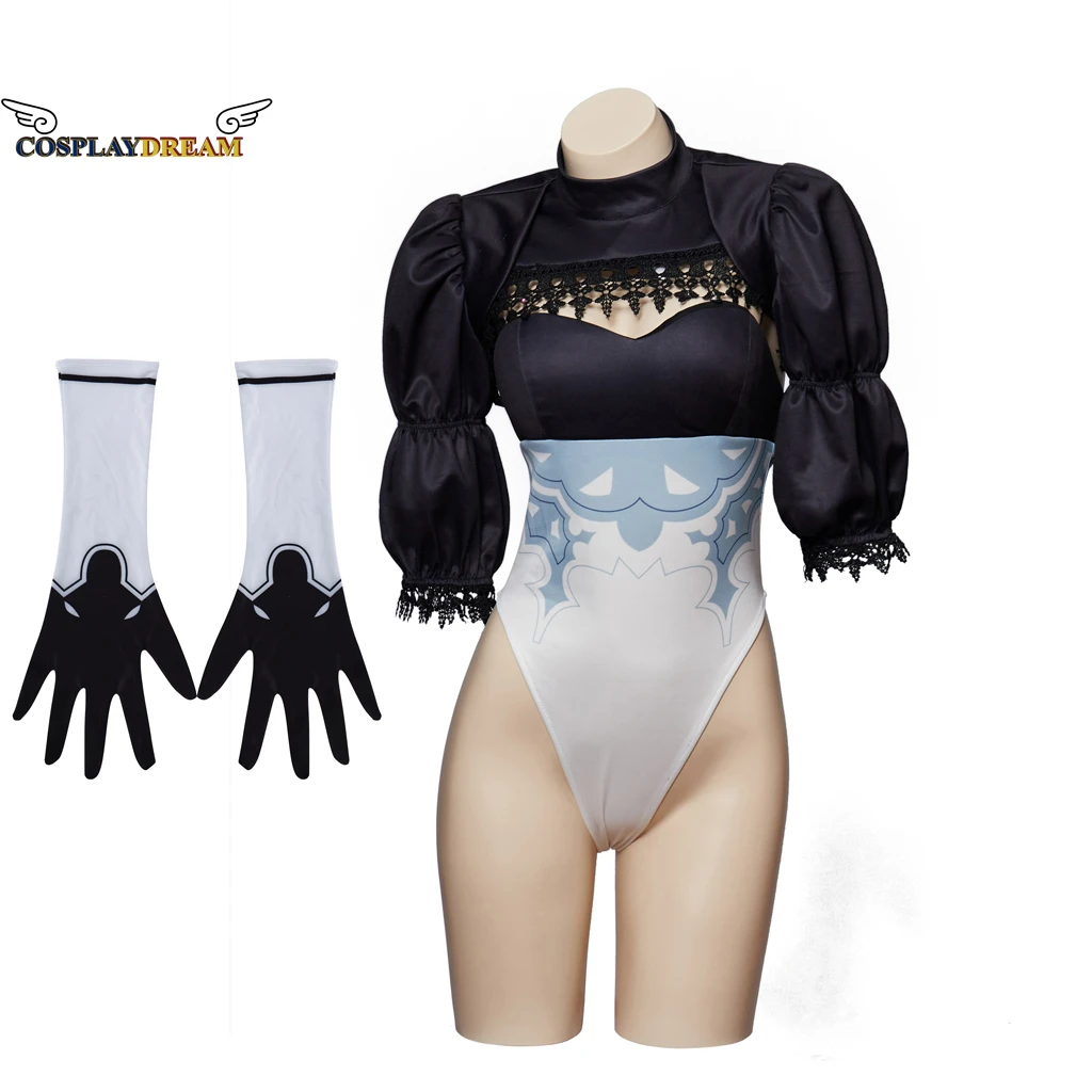 

Game NieR Automata 2B Cosplay Costume Hot Sexy Hollow Out Bodysuit Set Women Role Play Costumes Jumpsuit for Halloween Party