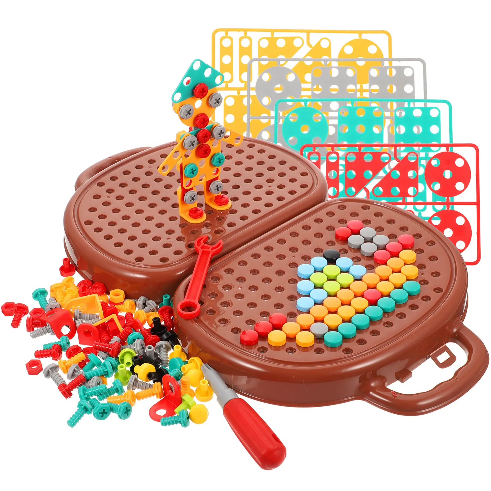 1 세트 어린이 너트 DIY 교육 도구 세트 조기 학습 분해 놀이 손과 눈의 협응력 개발 선물