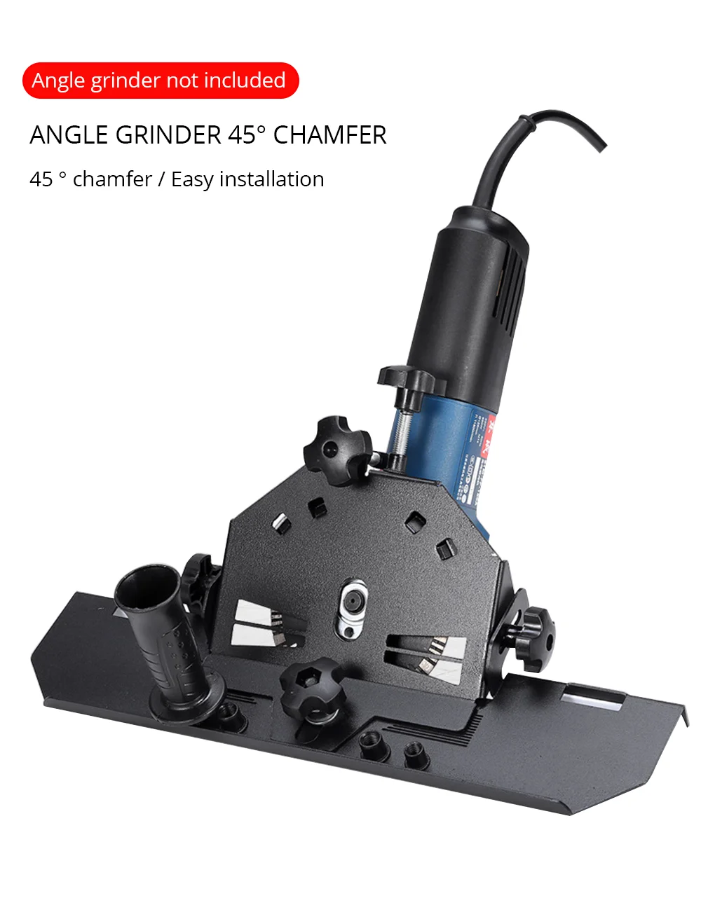 45 Degree Tile Chamfering Tool - Angle Grinder Stand Attachment For Precise Tile Cutting, Includes Water Pipe & Gloves - View #5