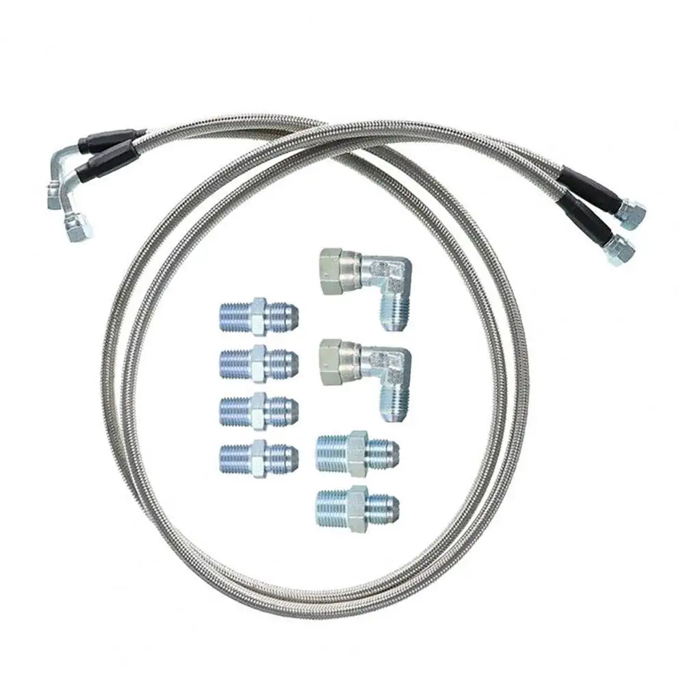 Car Cooler Hose Fittings Stable Transmission Cooler Hose Set Braided Cooler Line Fittings For Th350/700R4/Th400 Car Accessories
