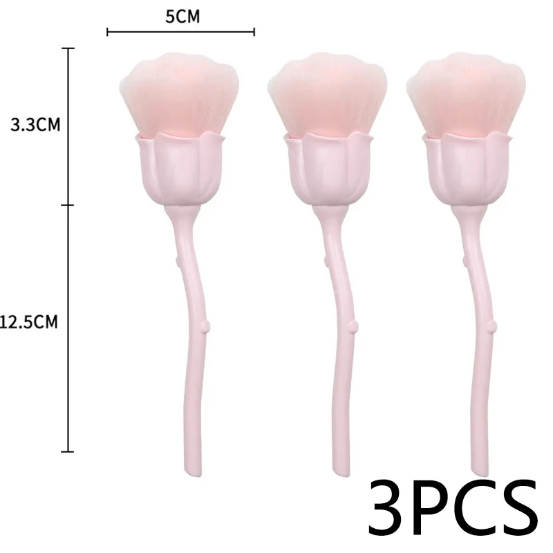 الوردي الوردي فرشاة ناعمة للتقليم مسمار الفن فرشاة...