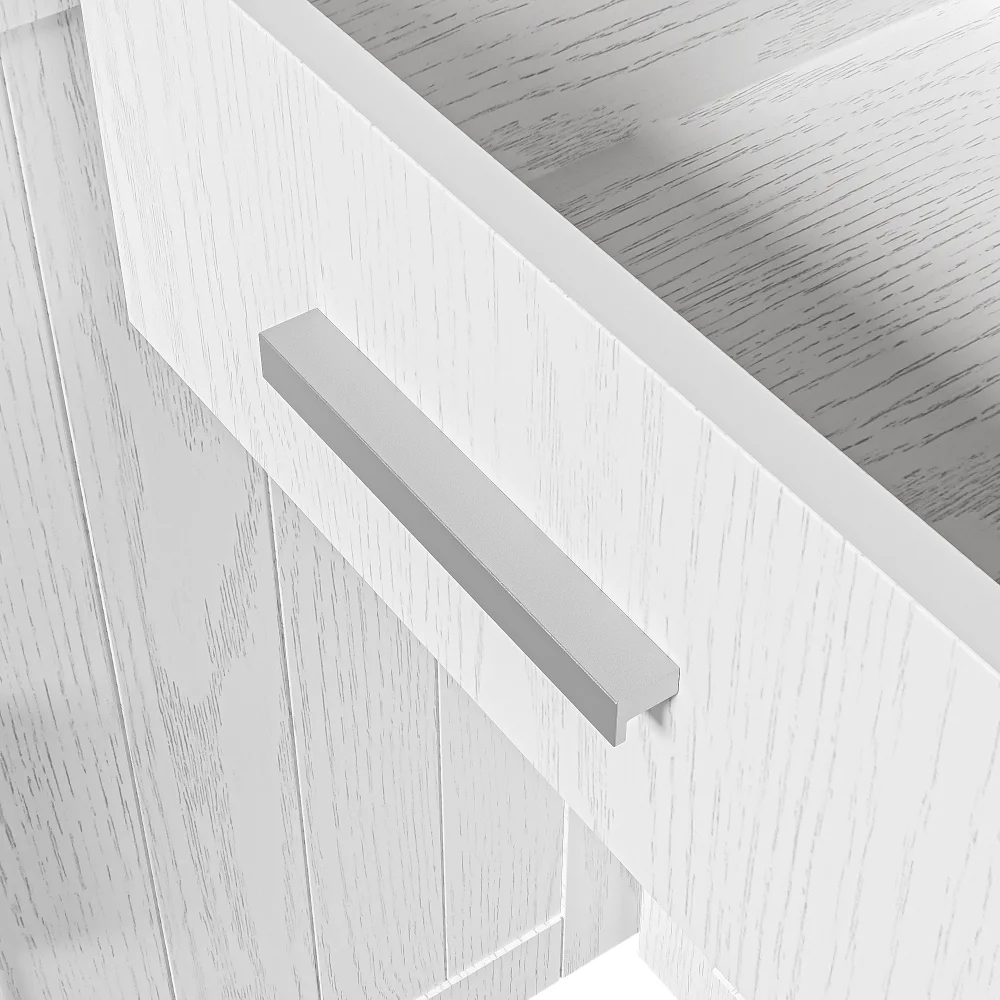 PINGGO Weißes Holz-Sideboard Schneidefachschrank 114x40x190cm für Wohn- und Esszimmerdekoration – Detail 21