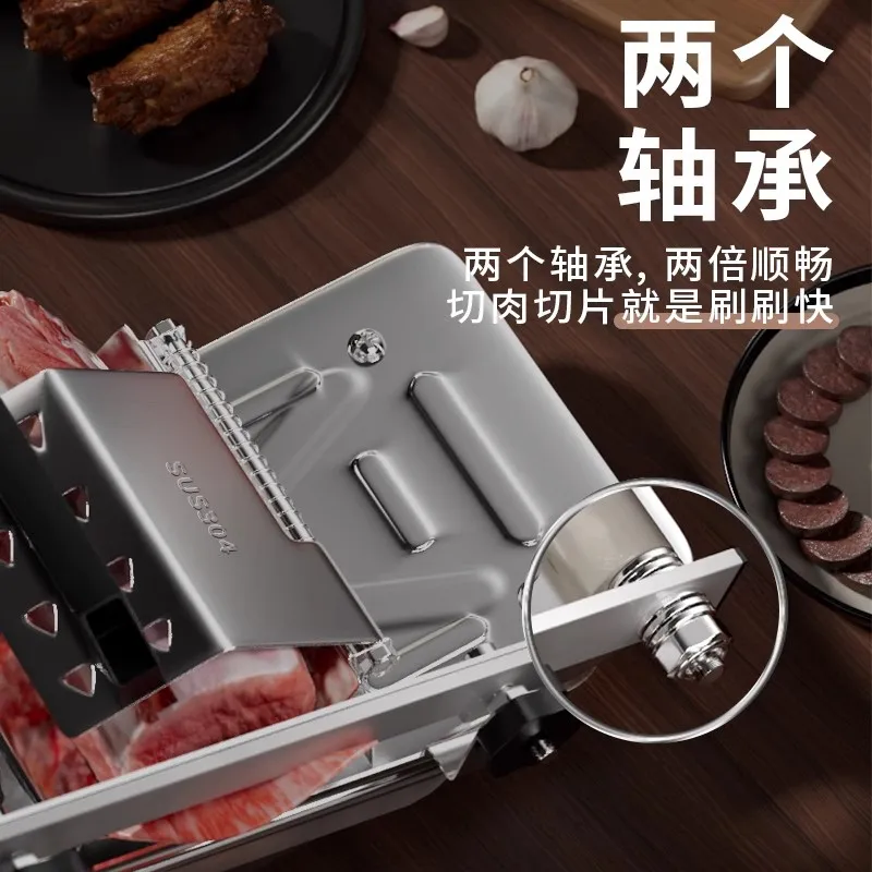 GIANXI Mutton Roll Slicer Machine Stainless Steel Meat Slicer Beef Thin Slice Frozen Meat Household Barbecue Hot Pot Cooking food slicer