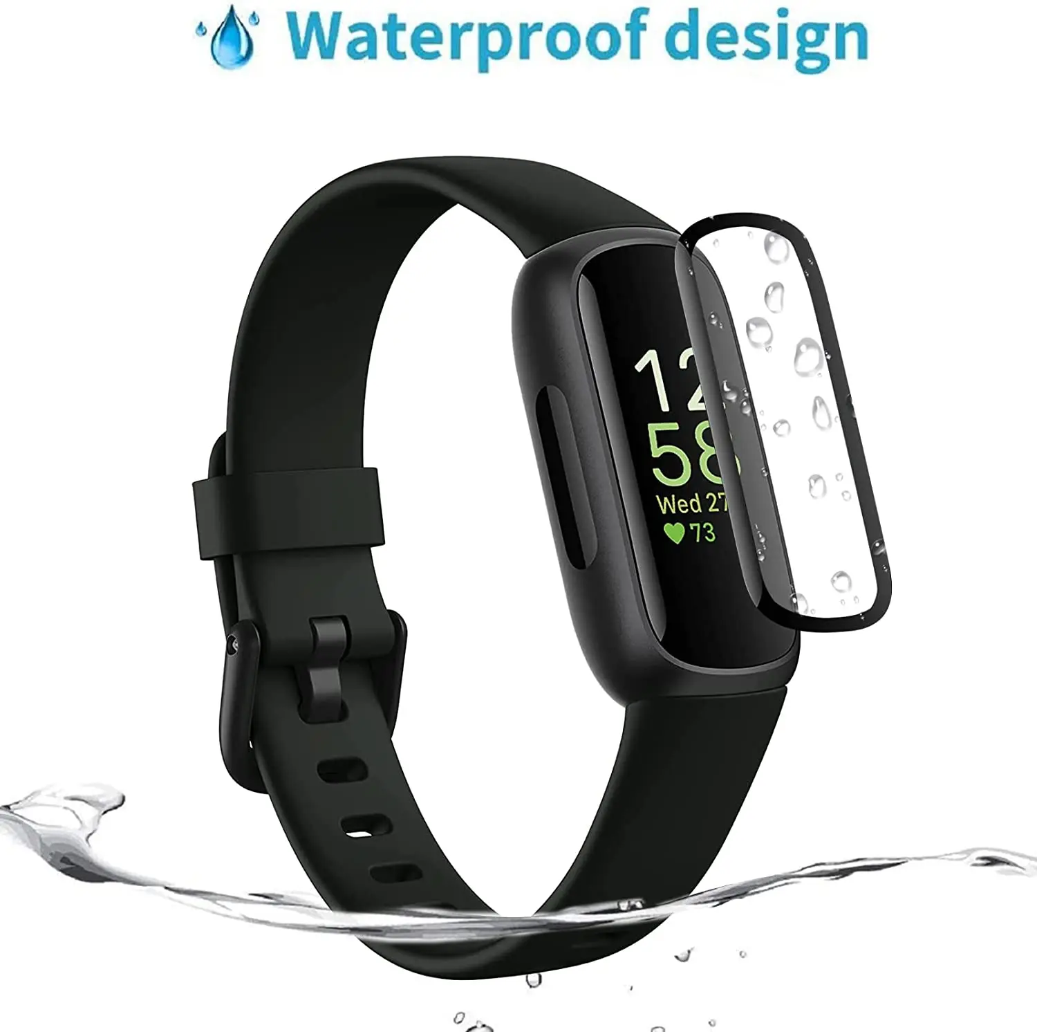 Silicone Sport Wristband Bracelet with 3D Film