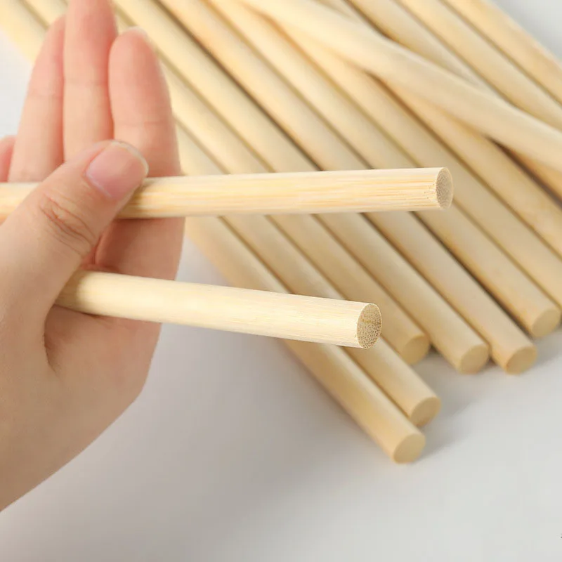 Zerodis Bastoncini di Legno Duro 10 Pezzi 30 cm Lunghi Bastoncini Fai da Te in Legno Arti Artigianali tasselli aste per Alberi Dolci Strumento in Legno 5 Dimensioni(5MM*30CM