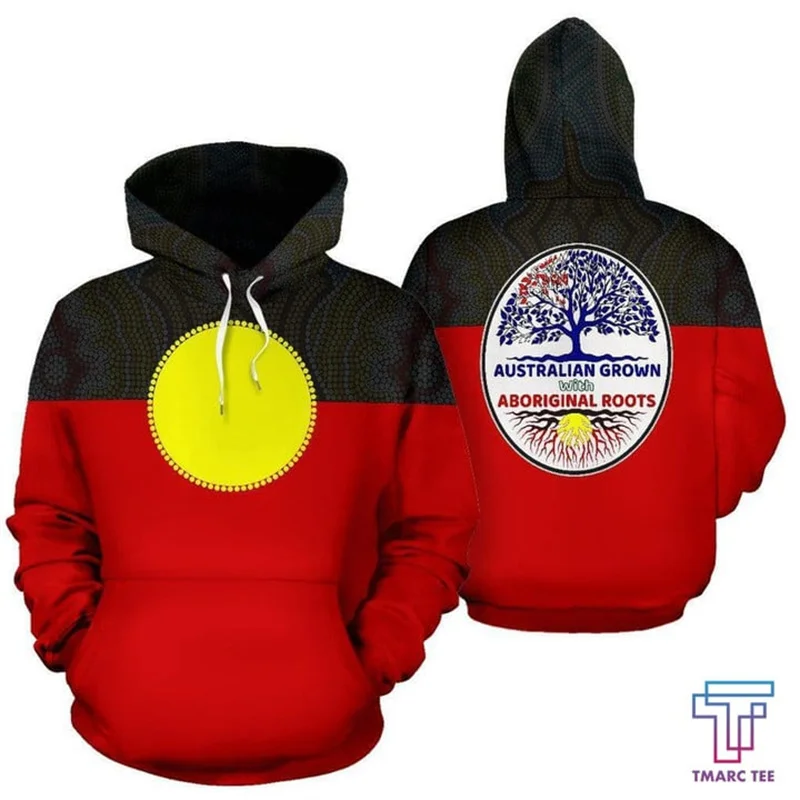 thumbnail image 1 of Novedades en sudaderas y sudaderas Sudadera con capucha aborigen de Australia Sudadera con capucha con estampado 3D para hombres Abrigo tipo jersey Ropa de moda genial para niños, 1 of 4