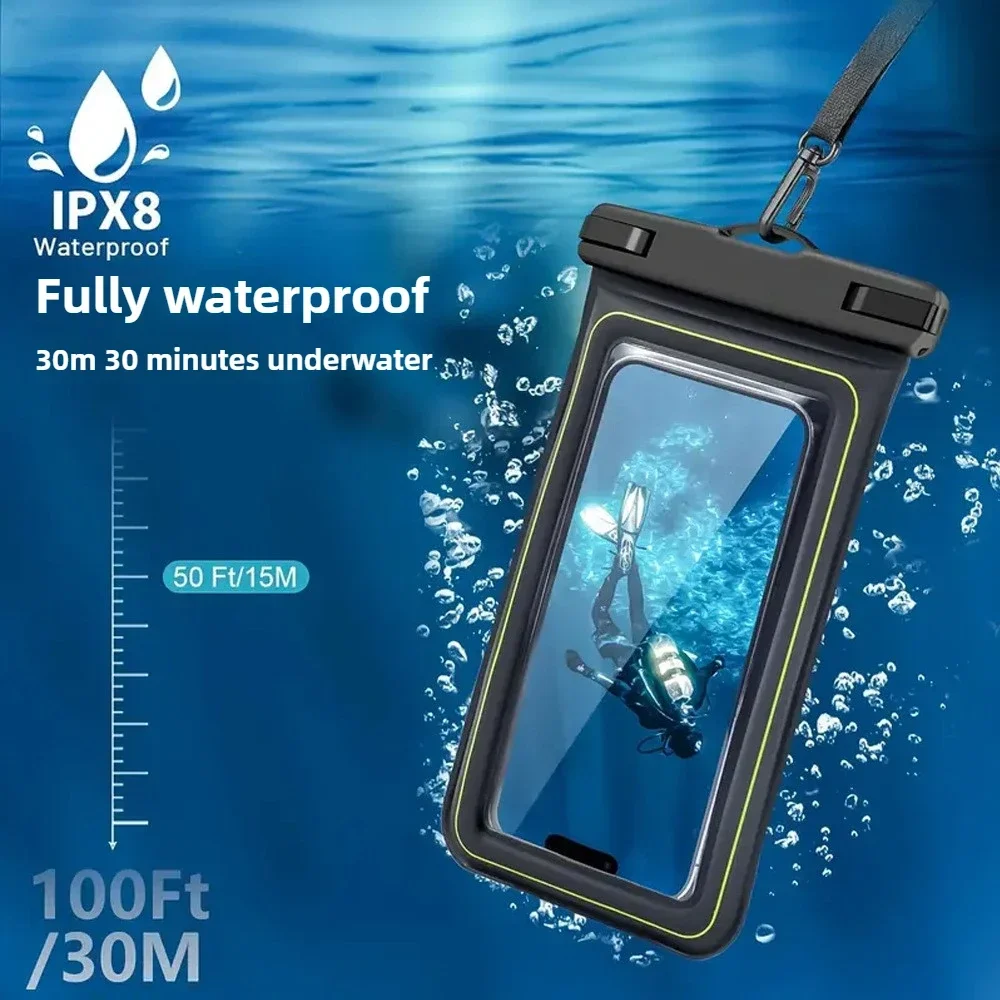 Upgrade Sponge Waterproof Phone Bag Universal Crossbody Swimming Surfing Storage Pouch For iPhone Samsung Xiaomi Google