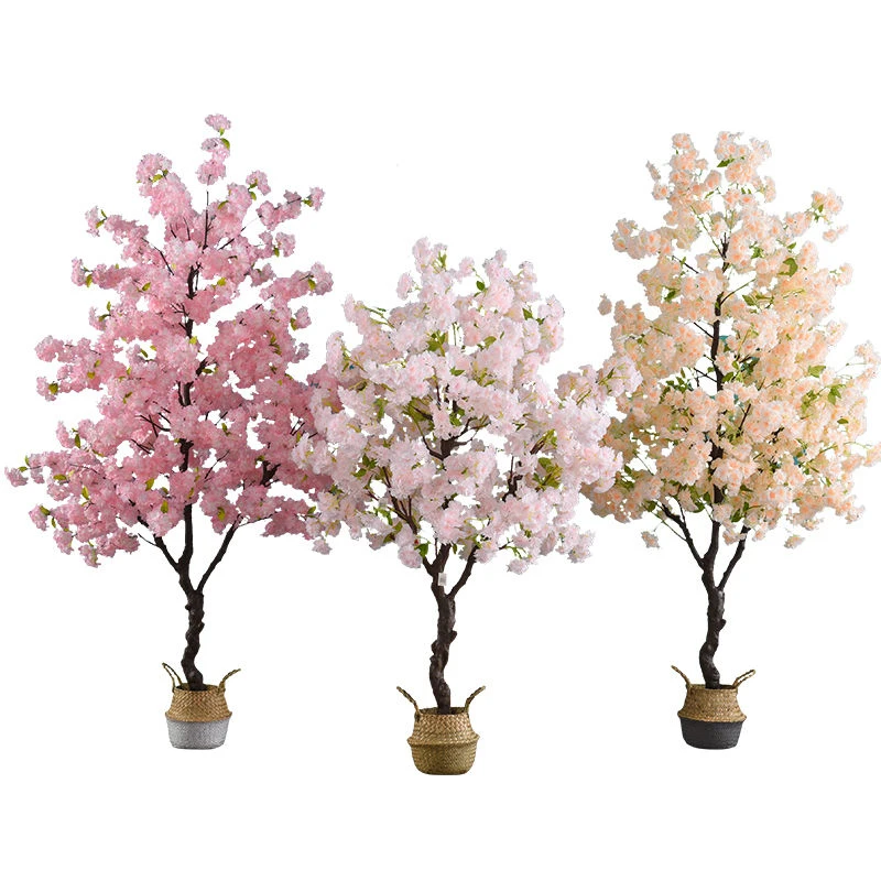 sunhillsgrace home decor miniature multicolour tree cherry tree artificial  flower tree decoration mini love tree