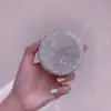 Sparkling Rhinestone Empty Air Cushion Puff Box Cosmetic Makeup Case Container with Powder Sponge Mirror for BB Cream Foundation 4