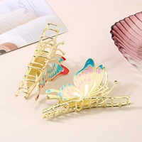 10cm Metal Butterfly Hair Claw Clip Fashion Shark Hair Clip for Women Girls Hair Accessories 4