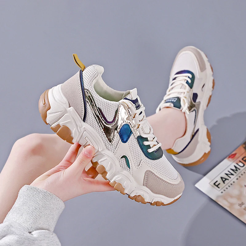 Women's Fashion Casual Women's Sneakers Breathable Women's Vulcanized Mesh Sneakers 6