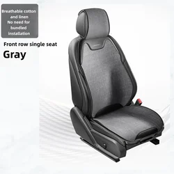 Premium Universal Linen Car Seat Cover - Luxurious Comfort, Breathable, Wear - Resistant, All - Season Design with 3D Wing Support, Available in Four Colors (Gray)