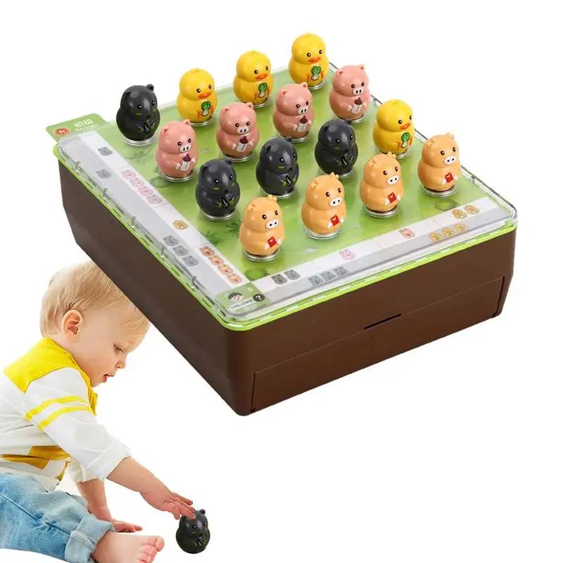 

Children Chess Set Animals Crossing Chess Board Educational Chess Board Unique Chess Pieces Game Magnetic Animal Phalanx Chess