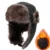 Winter Warm Hat with Ear Neck Cover Plush Thicken Faux Fur Earflap Protecter Caps Outdoor Skiing Trapper Bomber Cap 8