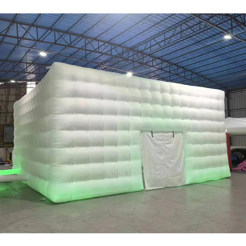 8x8x4m Large White Inflatable Night Club Disco Cube Party Tent Cube Wedding Tent Square Gazebo Event Shelter Portable Pavilion 3