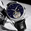 Super AESOP Flying Tourbillon Watch for Men Milky Way Star Sapphire Dial Luxury Steel Band Male Mechanical WristWatches 1963 1
