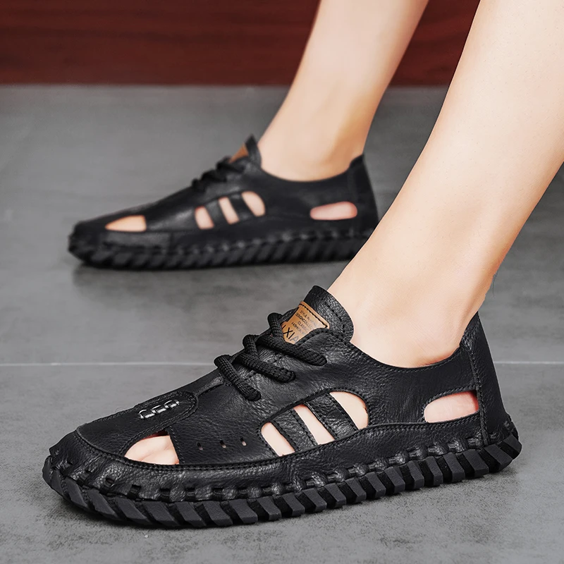 Summer Men's Sandals 2024 New Sandals Slippers Non-slip Waterproof Wading Shoes Beach Flip-flops Soft-soled Slippers Men's Shoes